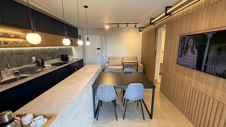 Studio Elegante c/ Lazer de Resort - ID702